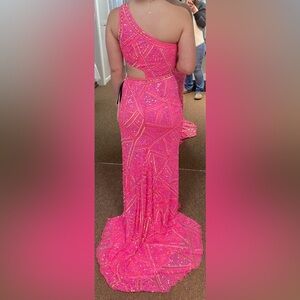 Pink Beaded Prom Dress | Elegant Special Occasion Gown | Size 4